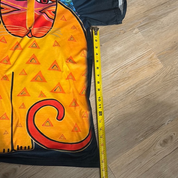 Colorful Cat Print Short Sleeve Tee - Picture 4 of 5